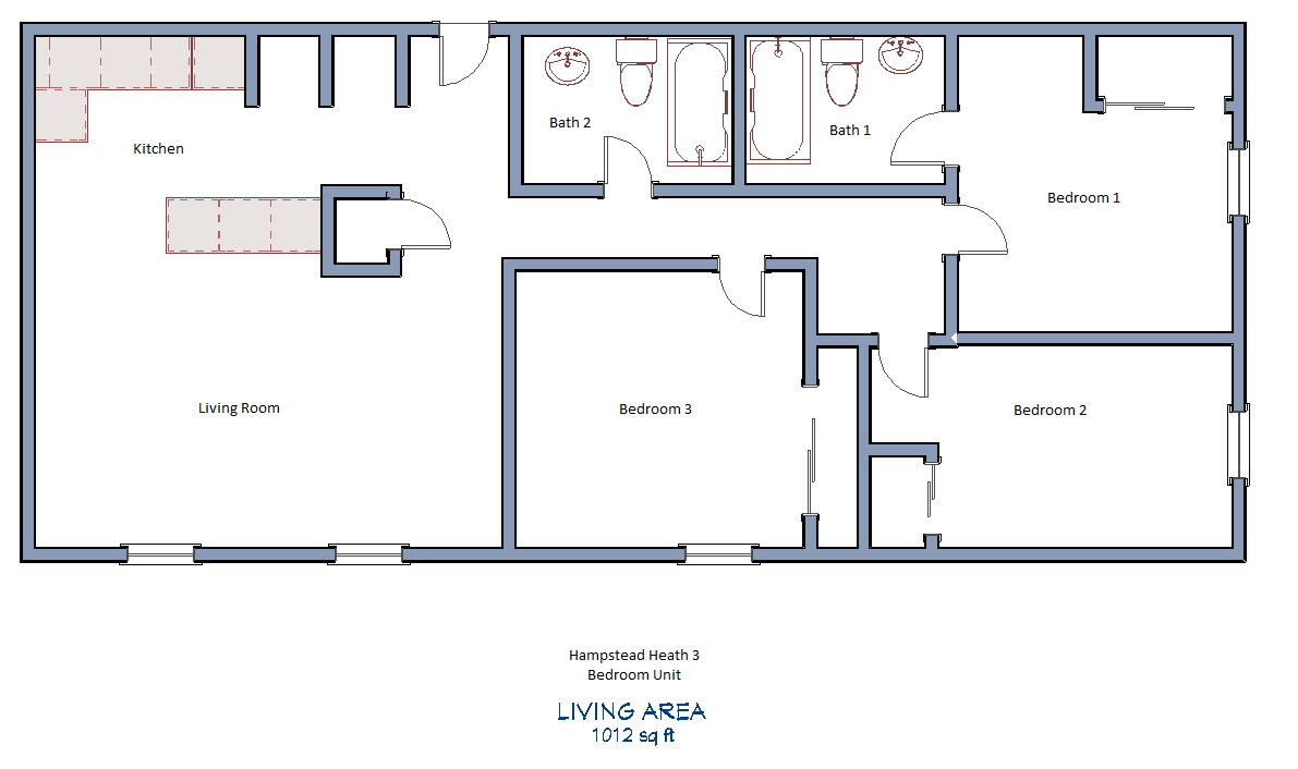 3 Bed Floor Plan 2